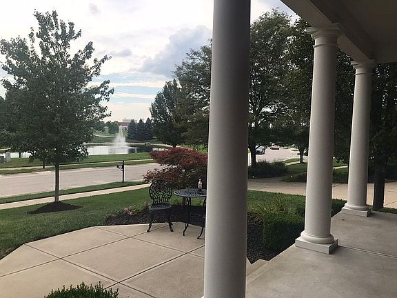 Front porch with lake view