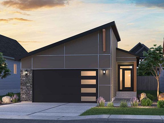 An exterior rendering of the Rustic Contemporary Monaco 28 by Brookfield Residential
