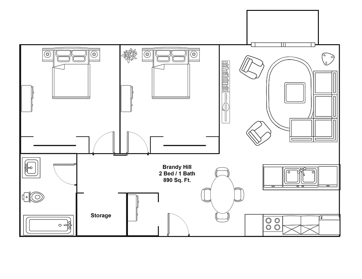 Floor plan 2 Bedroom