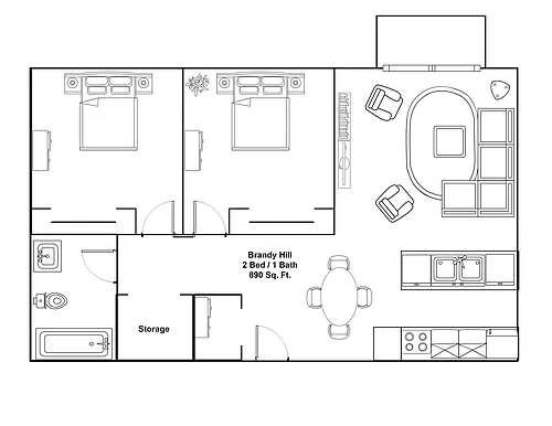 Floor plan 2 Bedroom