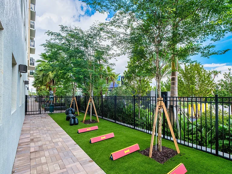 Our furry residents love the onsite pet park.