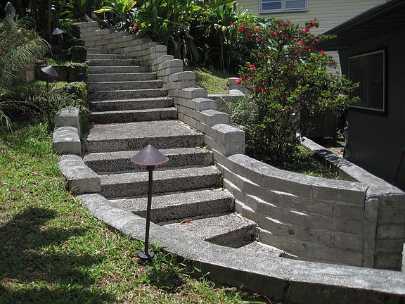 Stairs from Street Down to Front Door