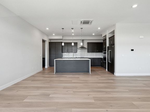 Gathering room open to kitchen