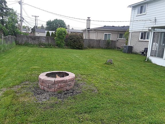 fenced, nice backyard