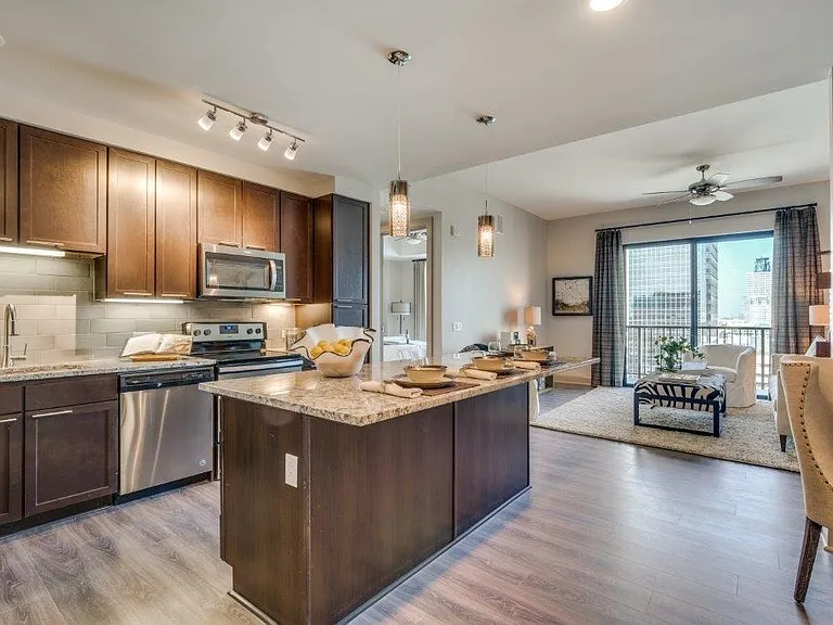 Sleek kitchen with contemporary finishes.