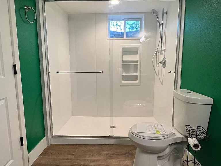 Large walk in shower three