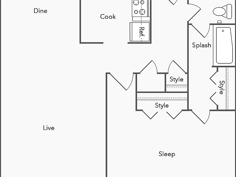 1 Bed 1 Bath 1 Bed 1 Bath