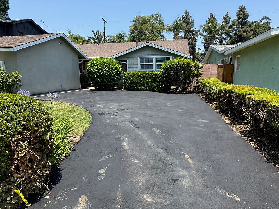 Newly resurfaced driveway
