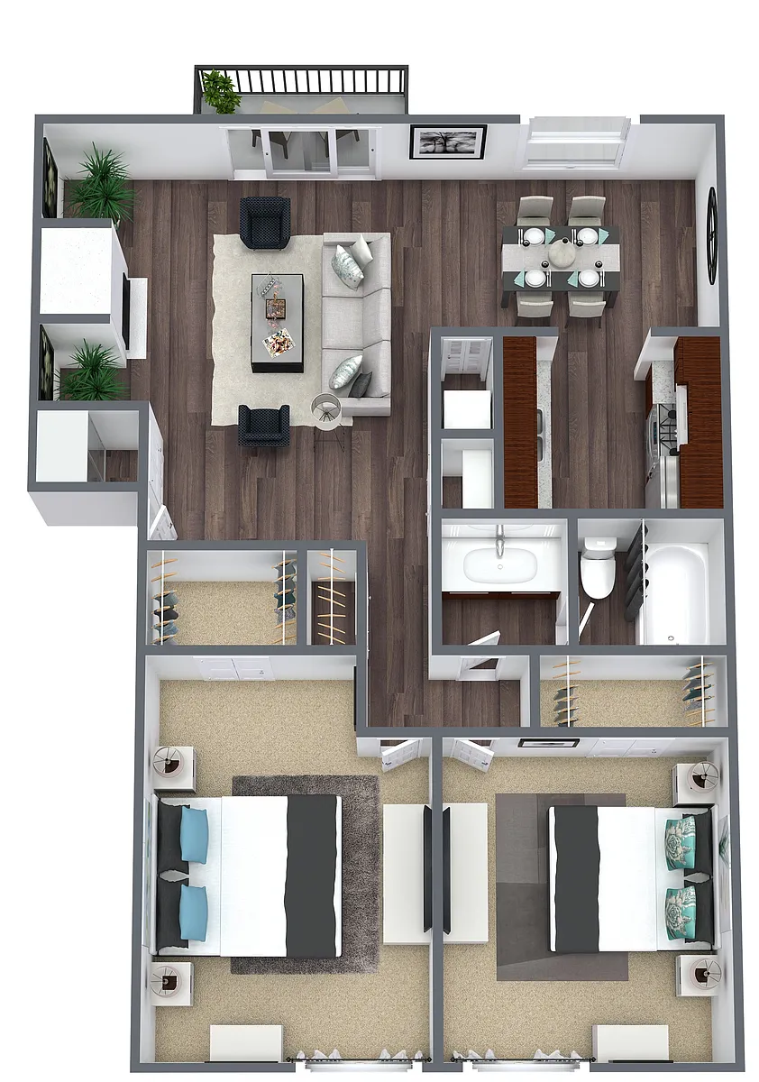 Floor plan 2 X 1
