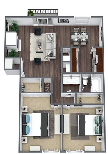 Floor plan 2 X 1
