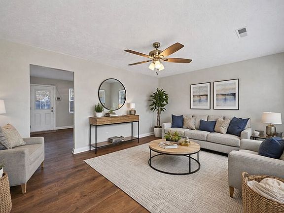 Virtually staged living room