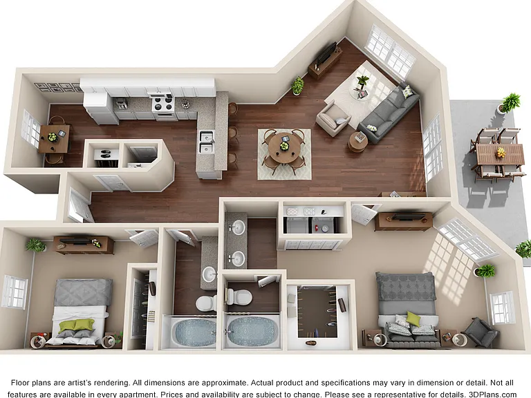 Regal Parc - B4 - 2 Beds - 2 Baths - 1120 Sq. ft.