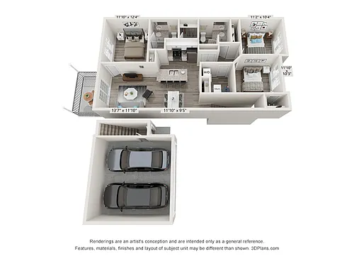 Floor plan The Springs 3 bedroom