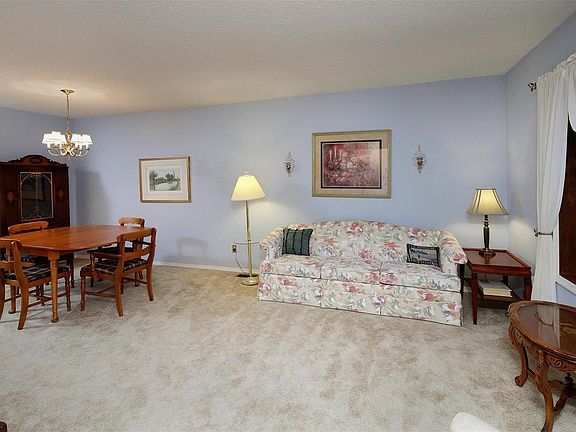 View of living room and dining room