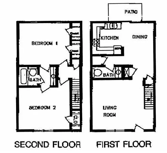 Floor plan 2 Bedroom 1050