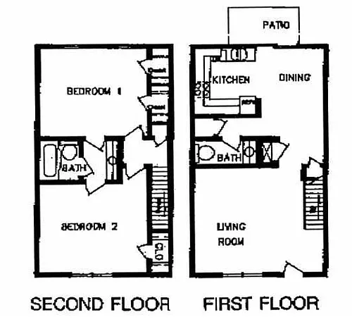 Floor plan 2 Bedroom 1050