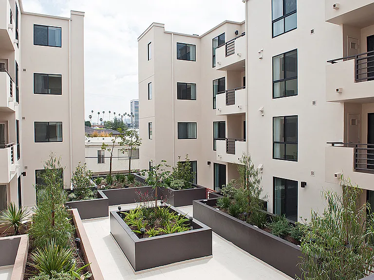Courtyard View of Santa Monica at Federal by Wiseman