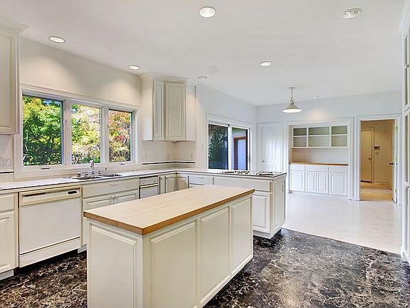 Large kitchen with butcher block
