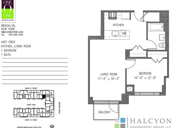 2nd image of 101 Bedford Ave APT C803
