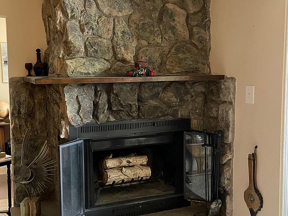 Wood Burning Fireplace.