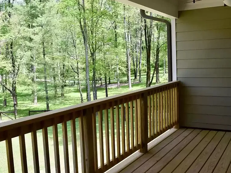 Your own private deck to relax on that can be accessed from the kitchen or the primary bedroom.