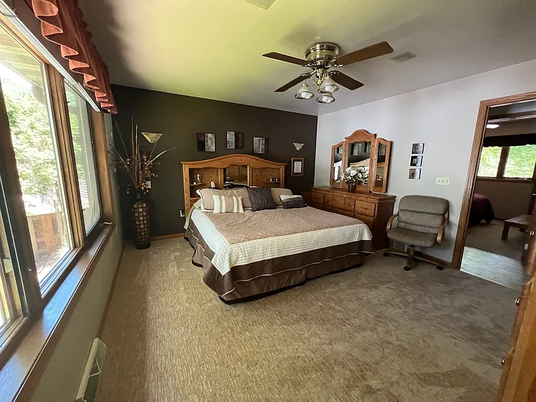 Master Bedroom with king-size bed 13x15 with master bath
