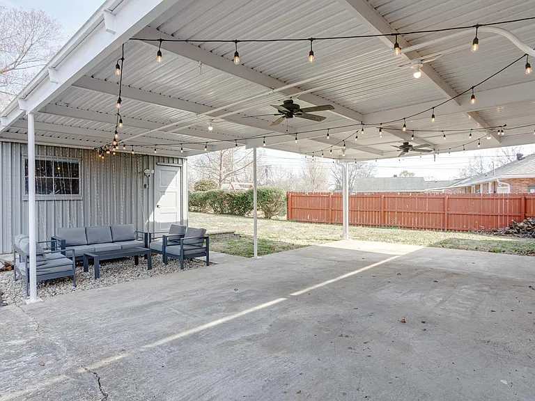 Fully fenced yard for your furry friend