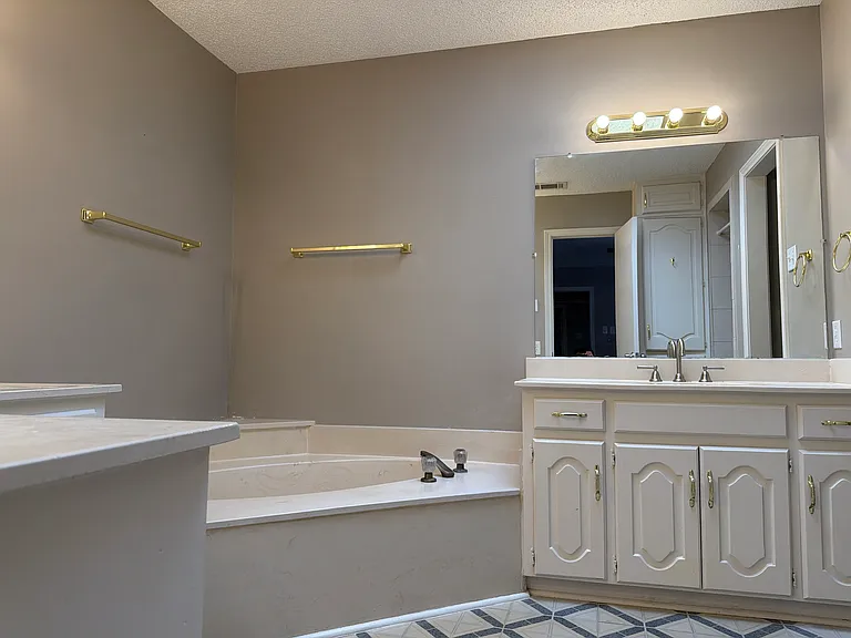 Master bathroom with skylight
