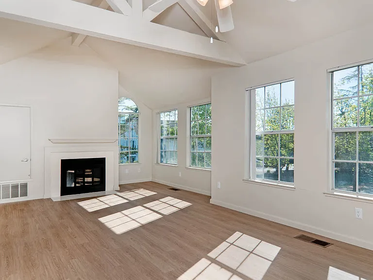 Living Room with Fireplace and Hard Surface Flooring