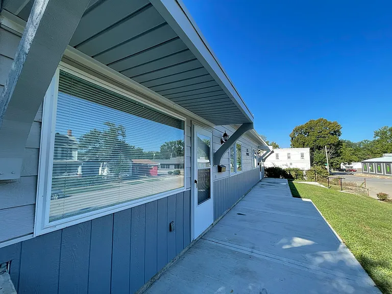 Front entrances and patio