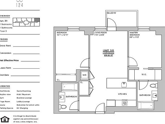2nd image of 224 W 124th St APT 911
