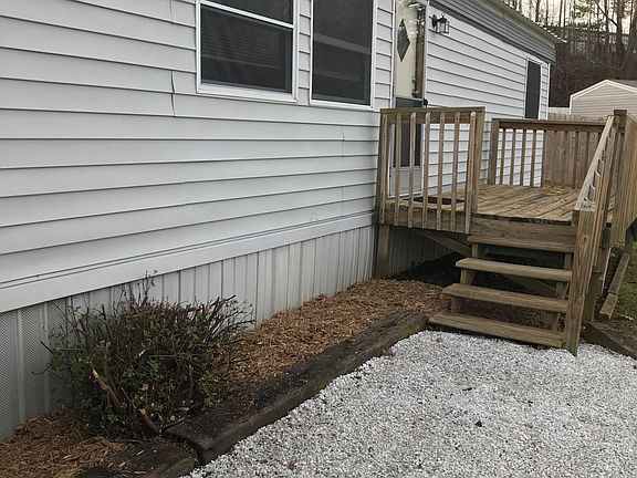 Front door deck into living room