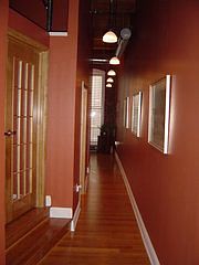 Foyer, second bedroom to left, and hallway