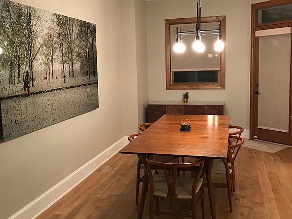 Dining room in the evening