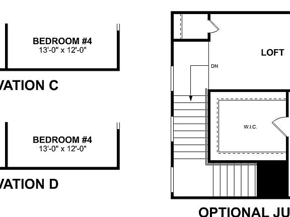 Fieldstone Second Floor Options