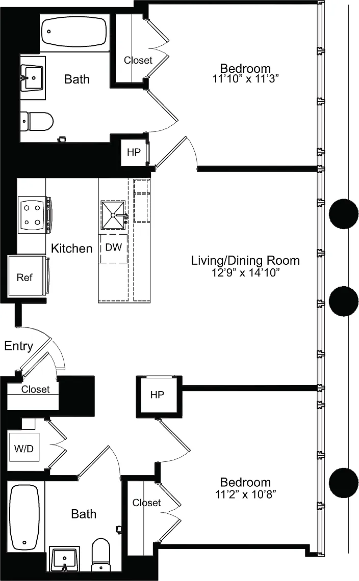 Floor plan Two Bedroom F 8