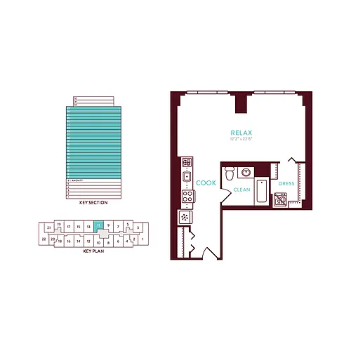 Floor plan Studio L