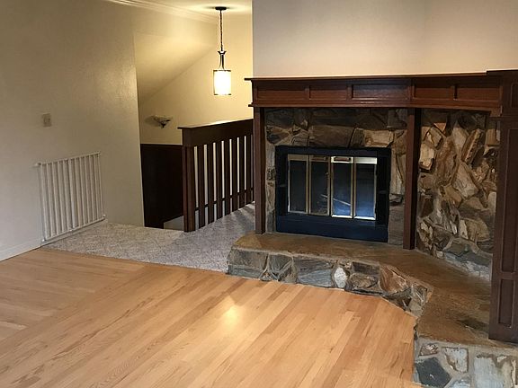 wood-burning fireplace