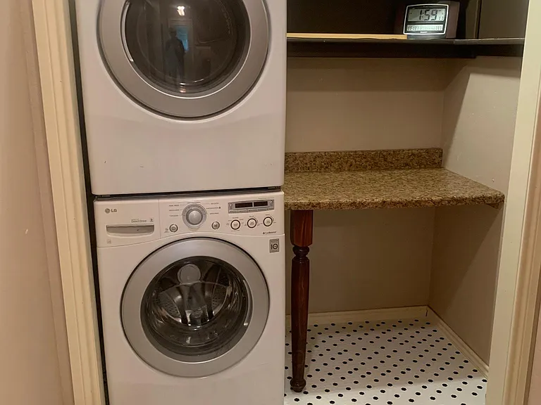 Laundry area in master bathroom.