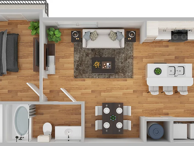 1 Bedroom | 1 Bath | 665 SF 1 Bedroom | 1 Bath | 665 SF