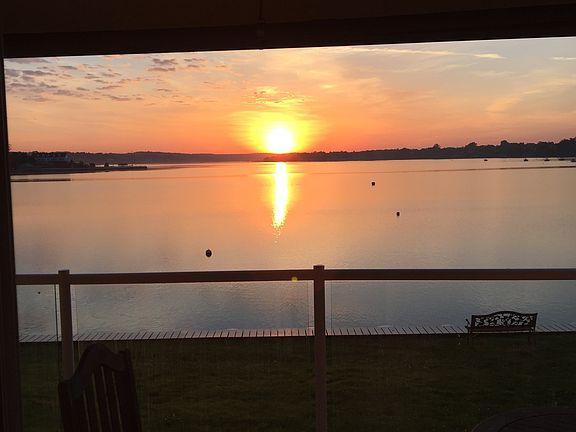 Sunrise over the Navesink River from the private patio