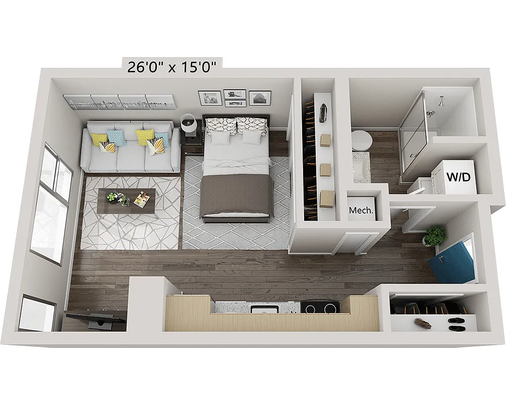 Floor plan Studio E1C