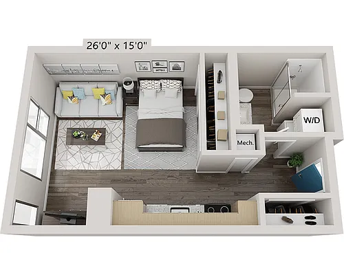 Floor plan Studio E1C