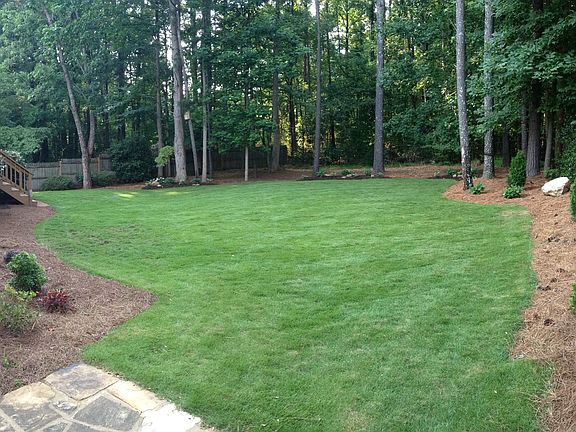 Spacious, private backyard