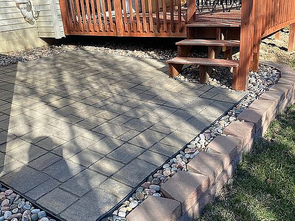 Covered Patio Stone Landing