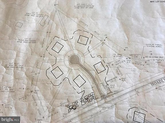 Possible site plan for 5 homesites on 10.79 acres