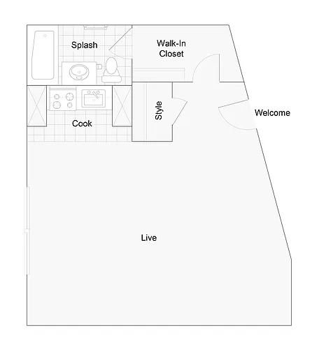 Floor plan Studio - B