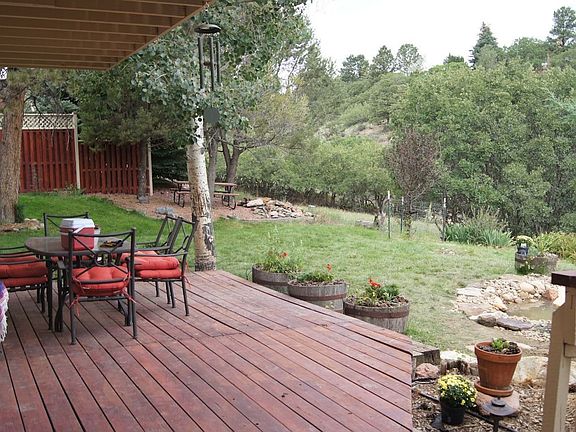 backyard deck view of open space