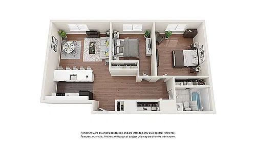 Floor plan The Frederick Furnished W/D