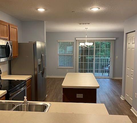 Looking into the dining area from family room